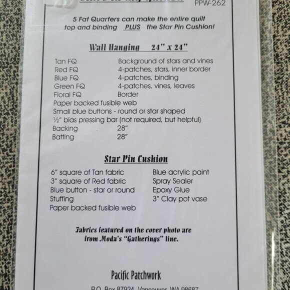 Stars in My Garden Quilt Pattern & Pincushion Pattern - Picture 3 of 3